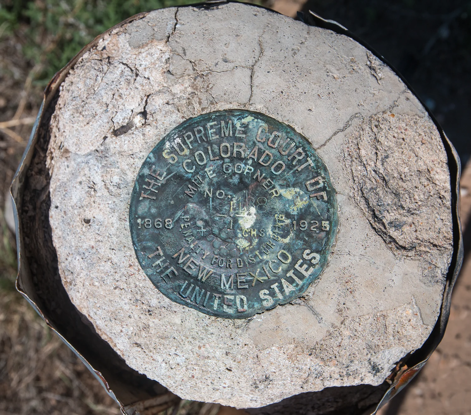 CO-NM Mile 138 monument