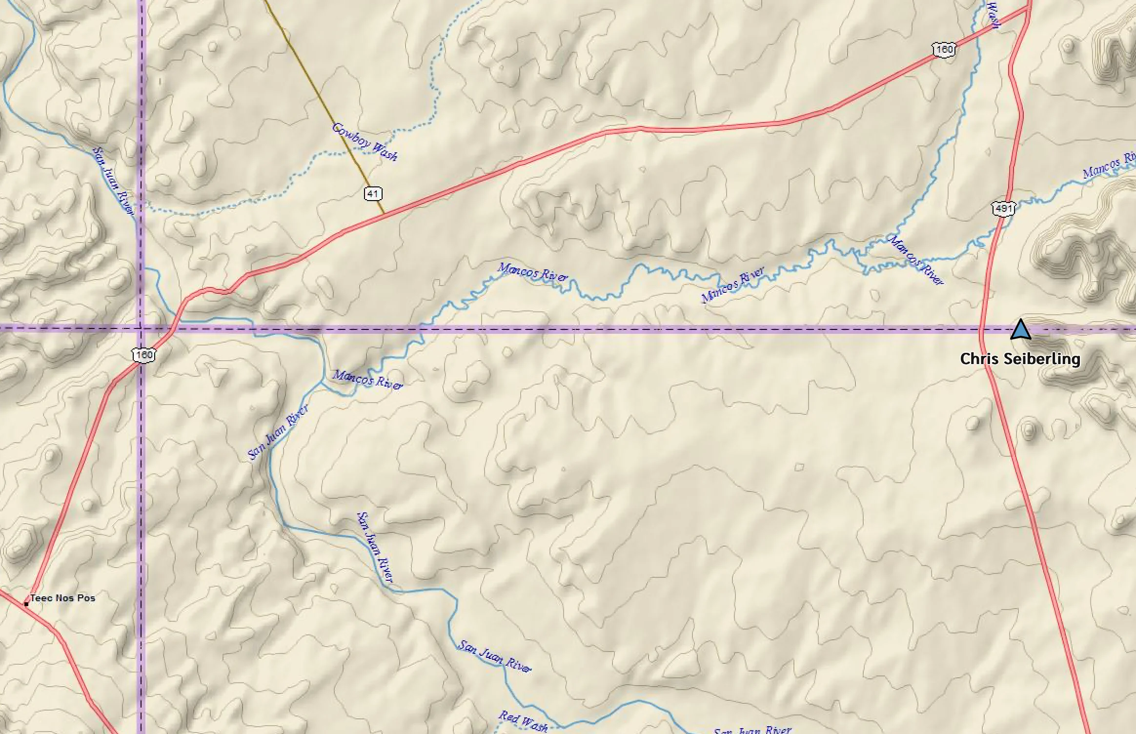 Location of photograph shown on Garmin’s GPS map