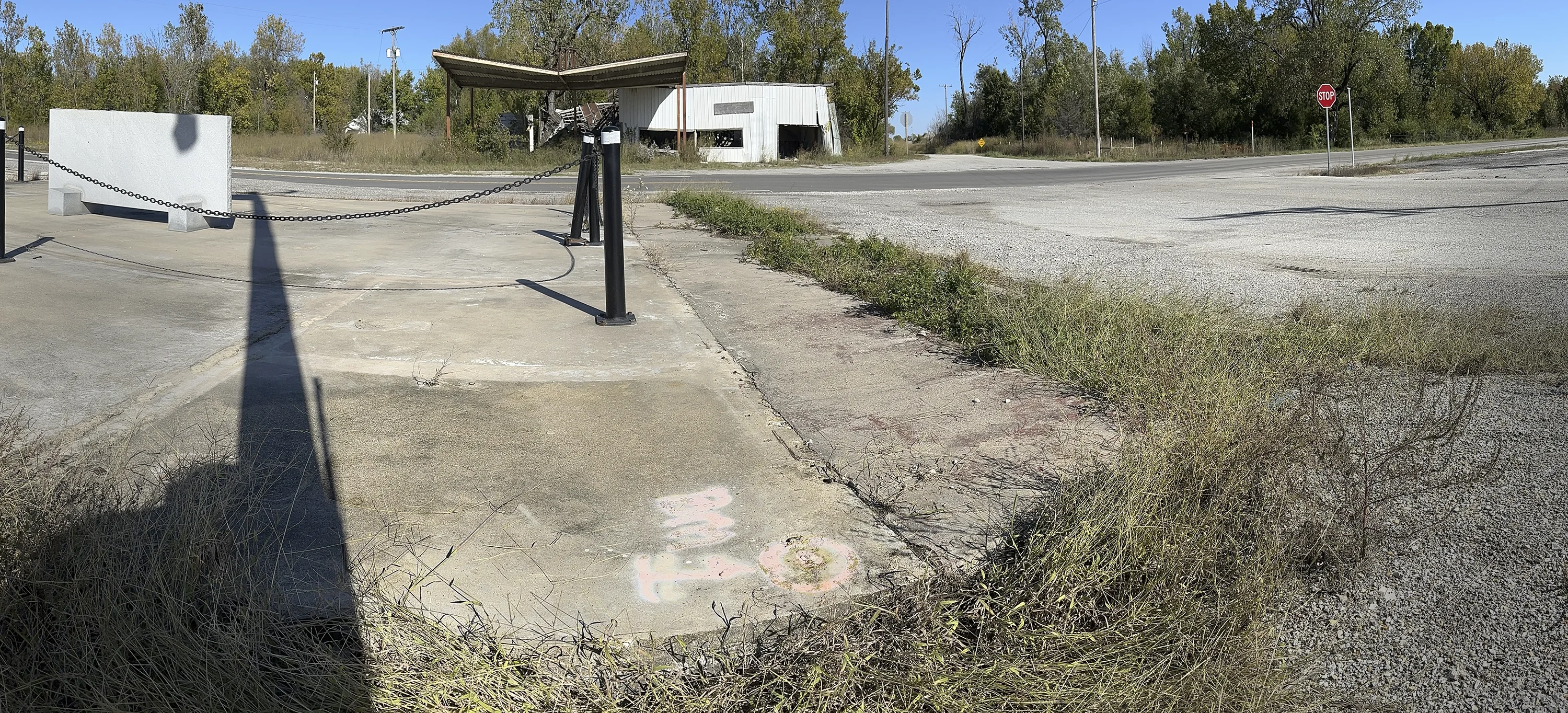 Looking east on Kansas-Oklahoma line